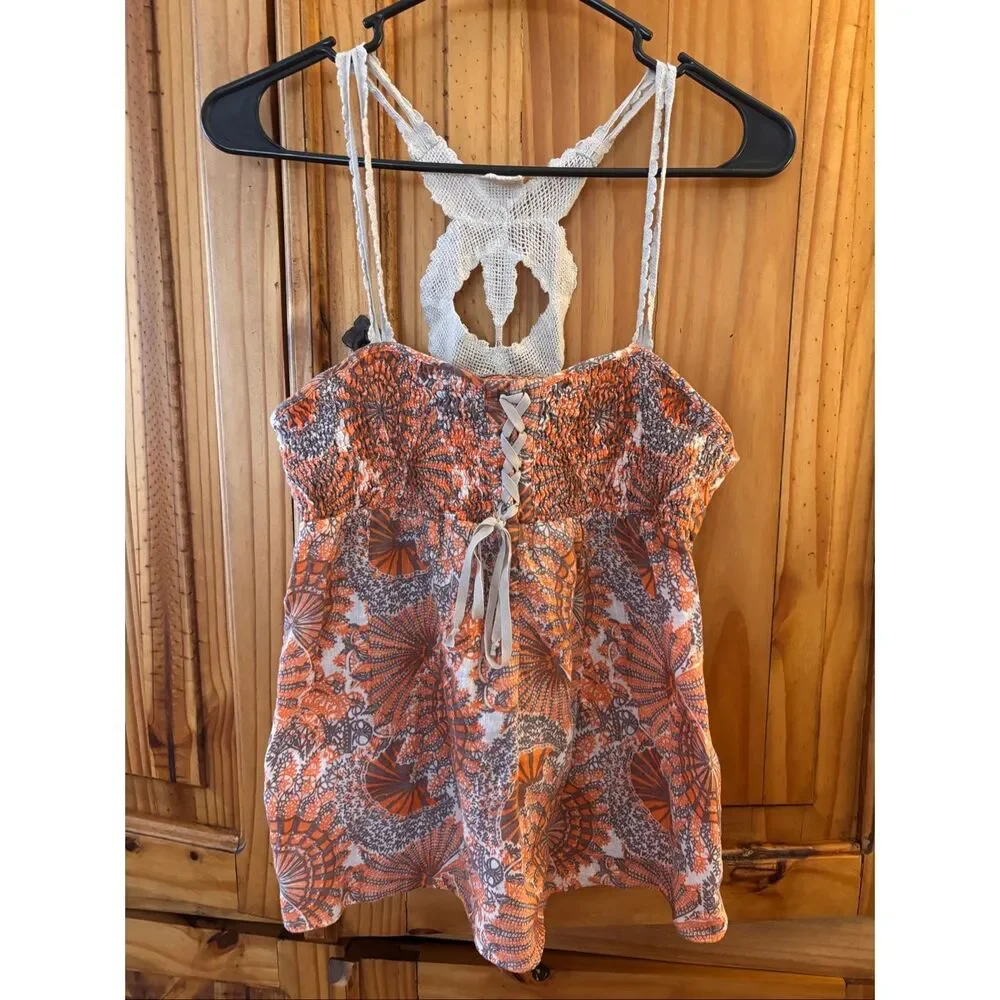 Free People Smocked Bodice Tank Top